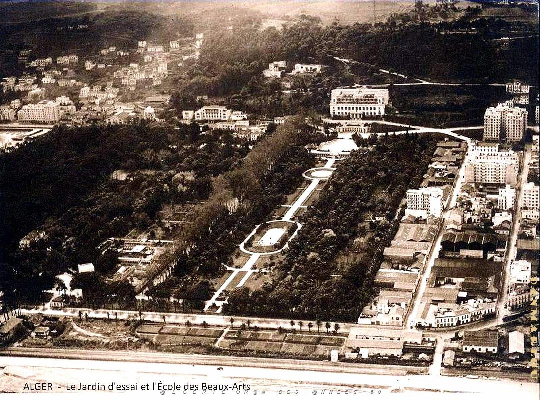 Alger - Jardin d'essai - Ecole des Beaux-Arts - Vue aerienne..jpg